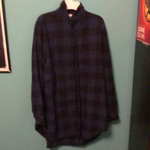 H&M blue and black flannel